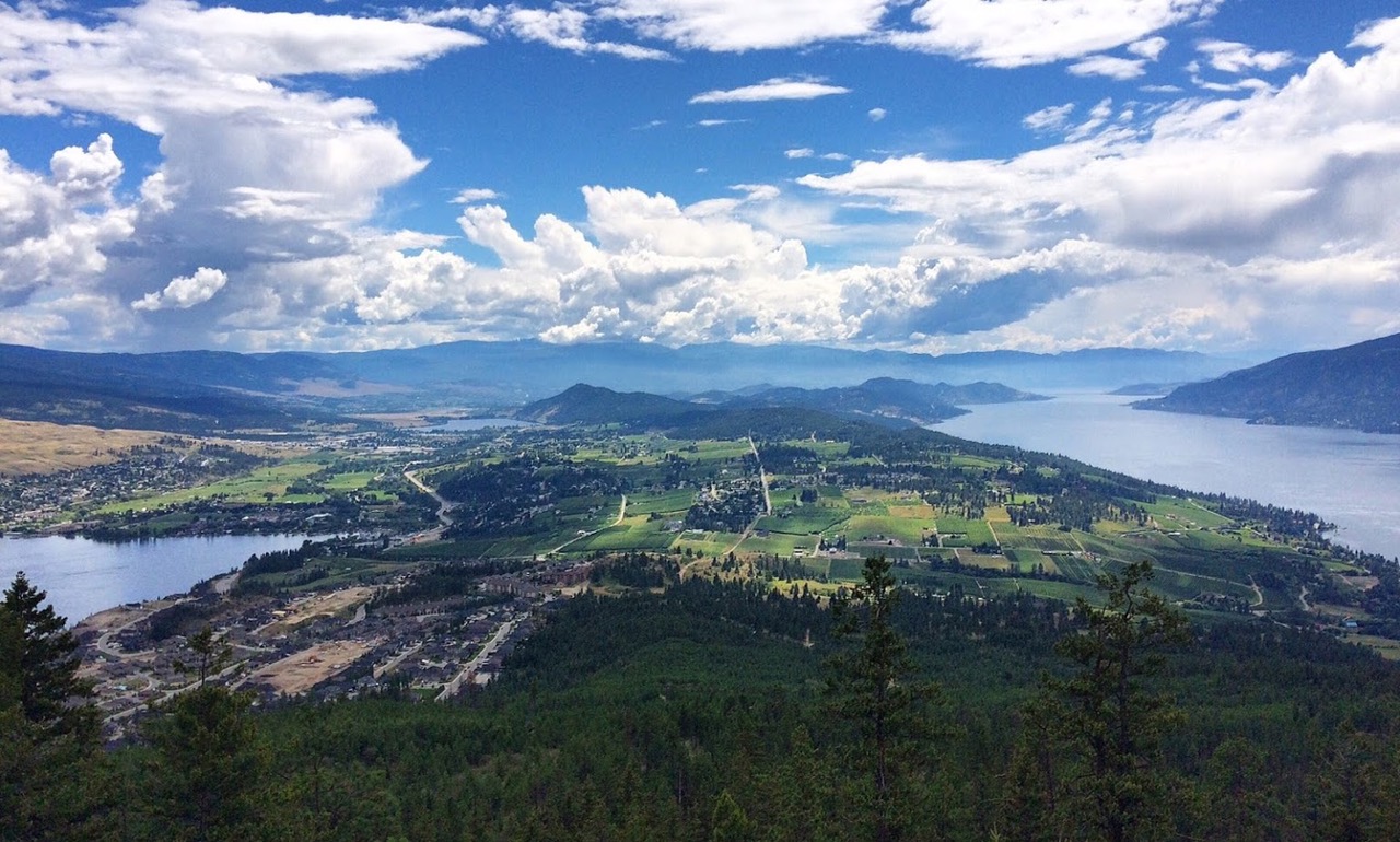 Aerial view of the Okanagan